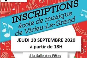 Inscriptions Ecole de Musique - Virieu-le-Grand