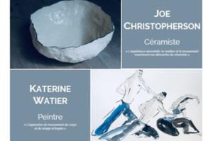 photo Exposition peintures et céramiques par K. Watier, J. Trublard et J. Christopherson