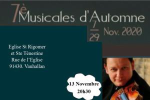 7ème  Musicales d’Automne 7-29 Novembre 2020