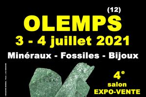 4e SALON MINERAUX FOSSILES BIJOUX de OLEMPS - AVEYRON - OCCITANIE