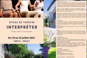 photo stage de théâtre du 19 au 23 juillet pour adultes