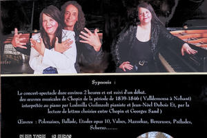 Concert-spectacle  'Chopin et Sand',  Le Duo Mythique  rencontre et passion