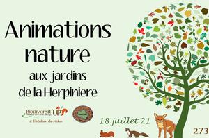 Animations nature aux jardins de la Herpinière