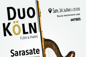 Duo Köln - Flûte & Harpe - Samedi 24 Juillet à Antibes