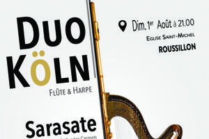 Duo Köln - Flûte & Harpe - Dimanche 1er Août à Roussillon
