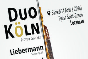 photo Duo Köln - Flûte & Guitare - Samedi 14 Août à Locronan