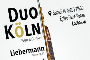 Duo Köln - Flûte & Guitare - Samedi 14 Août à Locronan