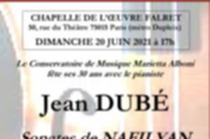 Récital du pianiste Jean Dubé Chapelle de l'Oeuvre Falret
