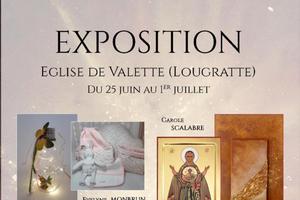 Expo d'art, icônes, peinture, tissus, photos