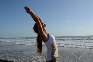 Yoga sur la plage