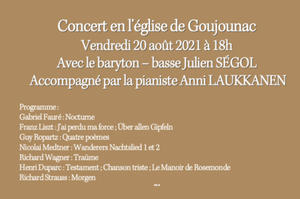 Concert lyrique en l'église de Goujounac