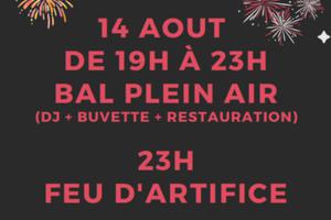 Bal plein air et feu d'artifice