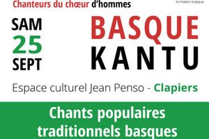 Concert de chants populaires et traditionnels basques à Clapiers