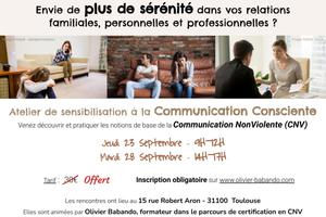 Atelier de sensibilisation à la Communication Consciente (inspirée de la CNV)