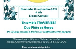 Concert flûte et harpe Ensemble Traversées