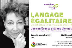 photo Langage égalitaire : conférence d'Éliane Viennot