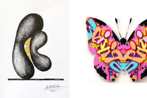 Brigitte NaHoN – Dessins de sculptures & Sylvain Lang – Urban Butterfly