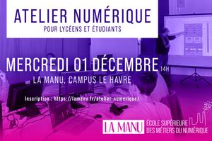 photo Atelier Numérique - Lycéens & étudiants - Le Havre