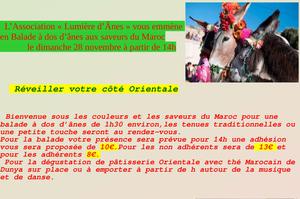  Balade à dos d'Ânes aux saveurs et aux couleurs du Maroc ( Dordogne)