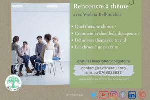 photo Rencontre entre victimes d'inceste avec Violeta Belhouchat, thérapeute
