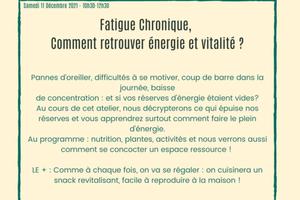 Atelier : Tout le temps fatigué? Comment retrouver énergie et vitalité ?