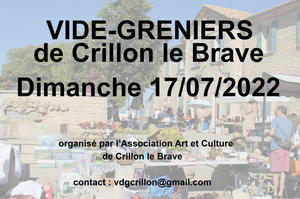 29ème VIDE-GRENIER de CRILLON LE BRAVE