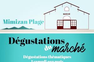 Dégustation conviviale marché couvert de la plage