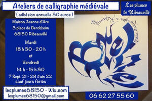 Les plumes de Ribeauvillé - Ateliers de calligraphie médiévale