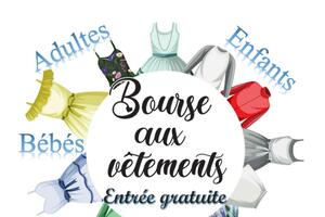 BOURSE AUX VÊTEMENTS Les 11 et 12 juin 2022 de 14h à 18h Salle paroissiale de Quiestède ENTREE GRATUITE