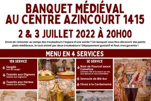 Banquet médiéval au Centre Azincourt 1415