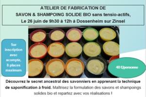 Atelier de fabrication de savon&shampoing selon méthode de saponification à froid