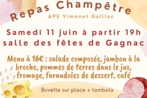 Repas champêtre - APE Vimenet Gaillac