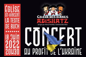 concert choeur d'hommes ADISHATZ au profit de l'UKRAINE