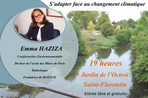 Conférence d'Emma Haziza, hydrologue : s'adapter face au changement climatique