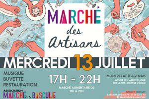 Marché des Artisans à Montpezat d'Agenais le 13 juillet 2022