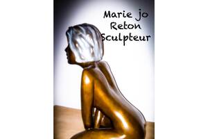 Sculpture bronze et terre cuite patinee