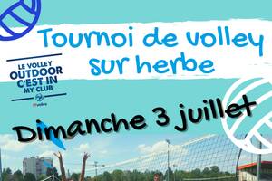 tournoi de volley ball sur herbe