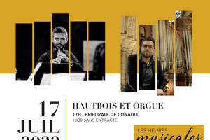 Les Heures Musicales de Cunault – Concert HAUTBOIS ET ORGUE avec Jérémy SASSANO et Thomas PELLERIN
