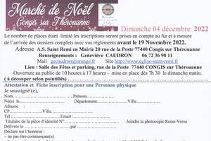 Marché de Noêl 2022 à Congis sur  Thérouanne 77 440