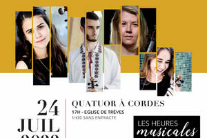 Dimanche 24 juillet 2022 - Les Heures Musicales de Cunault – Concert du quatuor Les Cordes de Loire