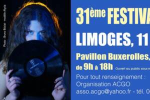 Vendredi 11 Novembre, 31° Festival Disques & BDs de LIMOGES, Pavillon Buxerolles, Parc des Expositions, Bd Robert Schuman, 87000