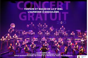 Concert gratuit de la Fanfare et bagad de la 9e BIMa et de l'harmonie d'Angoulême