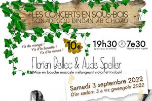 Les concerts en sous-bois! #1 le 03/09 à 19H30