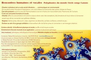 STAGE DE CHANTS POLYPHONIQUES ET CIRCLE SONGS AVEC DEBORAH BOOKBINDER