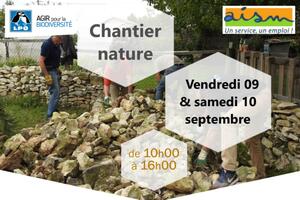 Chantier nature - Remise en état d’un muret en pierre sèche