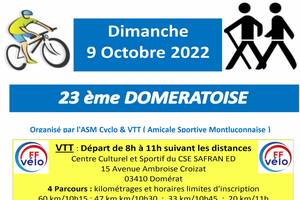 La 23ème Domératoise VTT et Marche