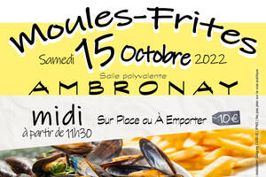 Journée Moules-Frites 2022 de l'OHSJA à Ambronay
