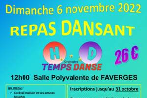 Repas dansant de l'association FARO avec Temps Danse