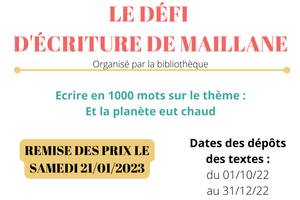 Le défi d'écriture de Maillane