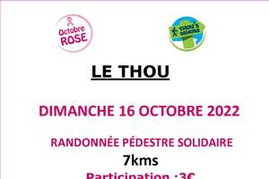 randonnée pédestre OCTOBRE ROSE 16 Oct 2022